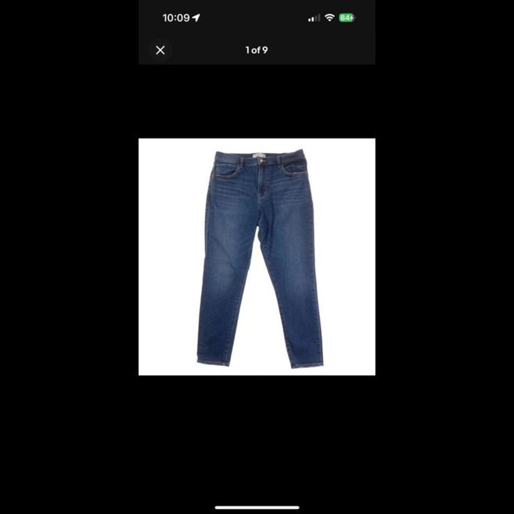 Abercrombie & Fitch The Super Skinny High Rise Blue Jeans Womens 14S Short